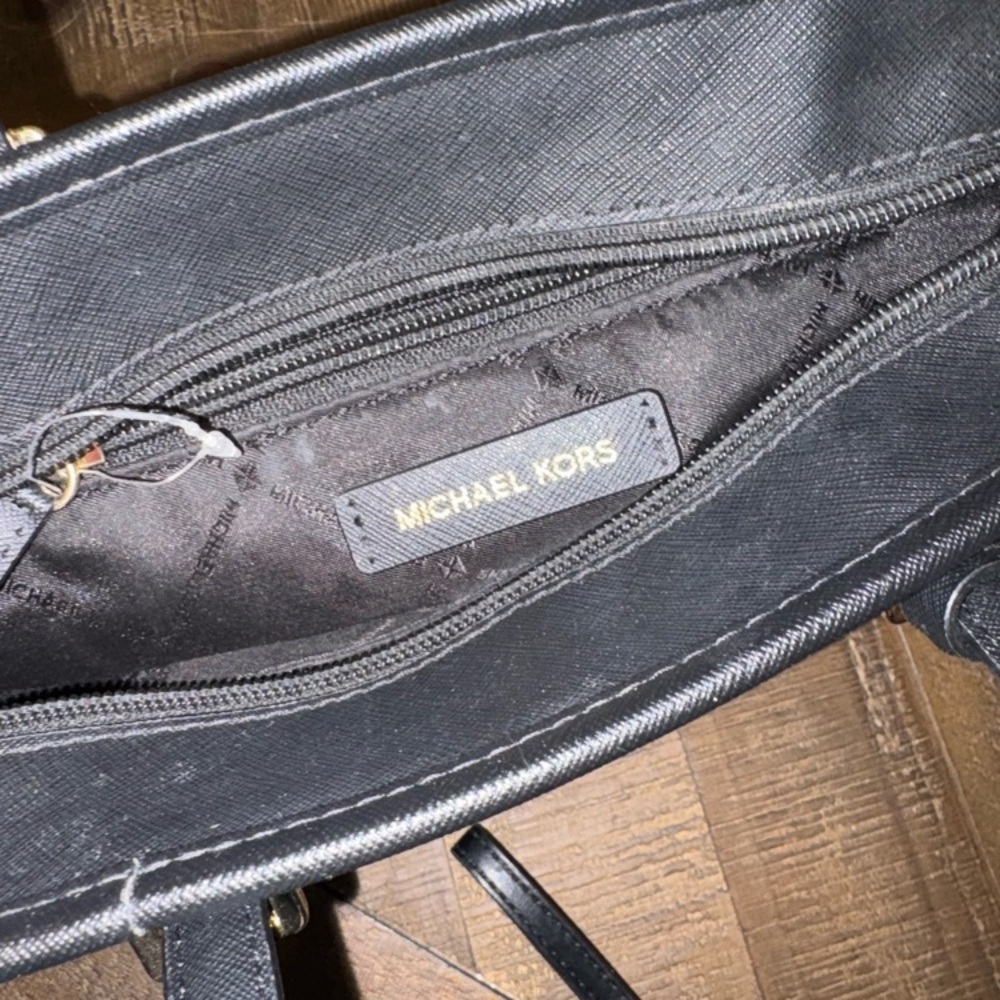 Michael Kors Gray and Black Monogram Tote - Picture 7 of 8